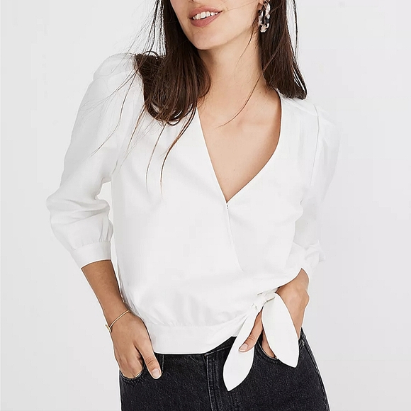 Madewell Tops - Madewell Side Tie Blouse size L